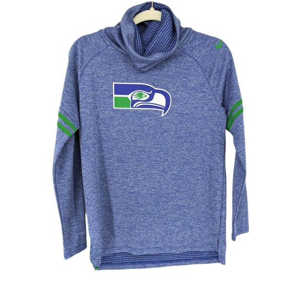 Nike DRI FIT Seattle Seahawks Retro Logo NFL Football Pullover Sweatshirt S - Picture 1 of 6